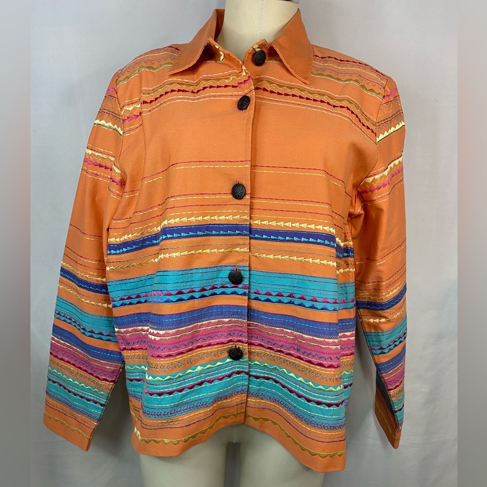 Coldwater Creek Long Sleeve Button Up Lined Jacket Women’s Large